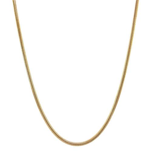 Gouden slang collier 42 cm 14 krt, Sieraden, Tassen en Uiterlijk, Kettingen, Goud, Zo goed als nieuw, Goud, Verzenden