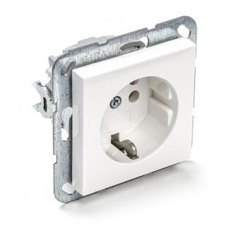 Stopcontact | Gira | SY55 (Inbouw, Randaarde, Wit), Doe-het-zelf en Verbouw, Elektra en Kabels, Nieuw, Verzenden