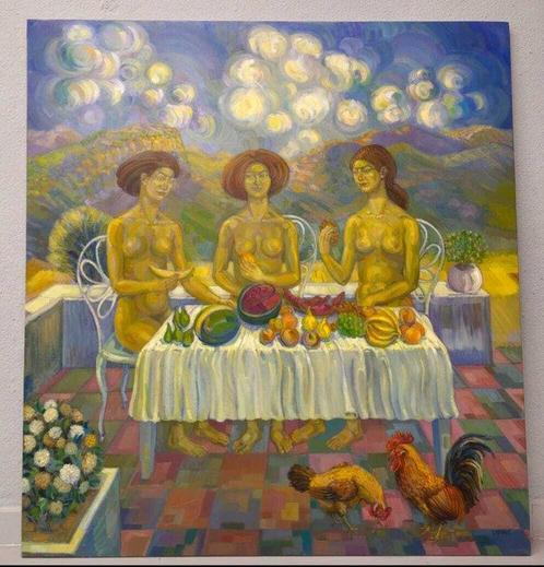 Sorigué (XX) - Las Tres Gracias, Antiek en Kunst, Kunst | Schilderijen | Klassiek