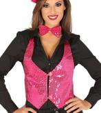Glitter Gilet Roze Dames, Verzenden, Nieuw