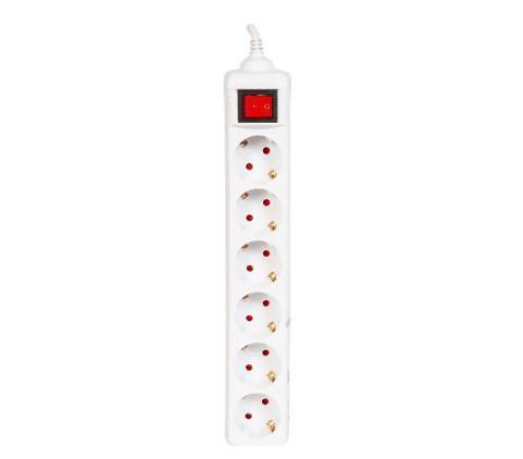 Veripart Power Strip 6-way 3m White, Zakelijke goederen, Kantoor en Winkelinrichting | Kantoorartikelen, Ophalen of Verzenden