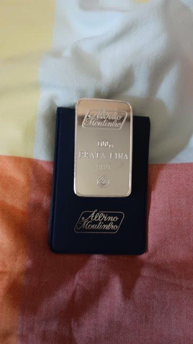 100 gram - Zilver .999 - Albino Moutinho (Zonder, Postzegels en Munten, Edelmetalen en Baren