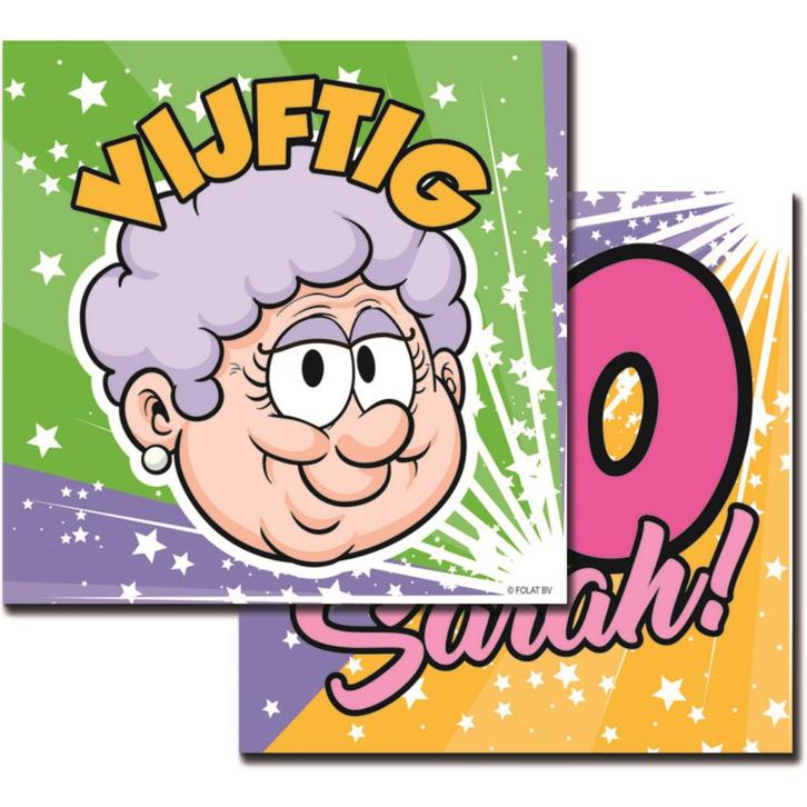 Sarah Servetten Versiering 33cm 20st, Hobby en Vrije tijd, Feestartikelen, Nieuw, Verzenden