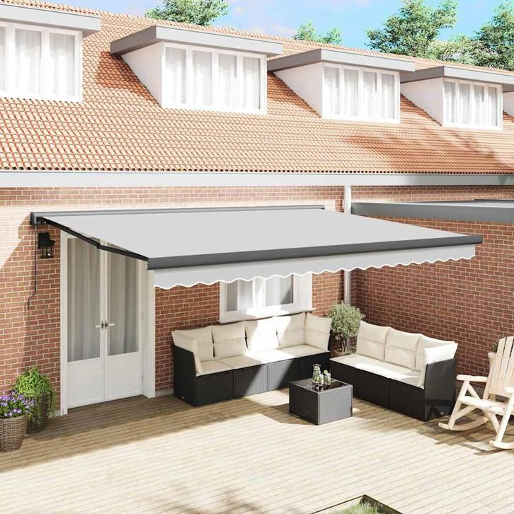 vidaXL Markies Antraciet 4 × 3 m Metaal, Tuin en Terras, Zonneschermen, Nieuw, Verzenden