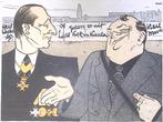François de La Rocque en Anton Mussert op spotprent, Verzenden
