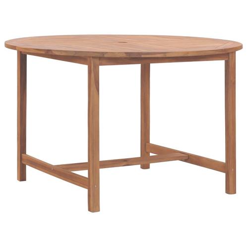 vidaXL Tuintafel Ø110x75 cm massief teakhout, Tuin en Terras, Tuintafels, Nieuw, Hout, Verzenden