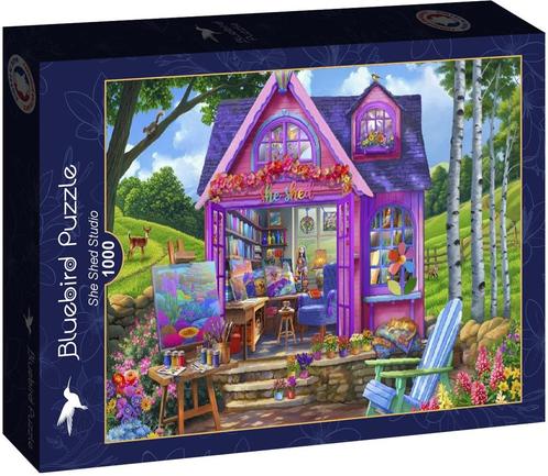 She Shed Studio Puzzel (1000 stukjes) | Bluebird Puzzle -, Hobby en Vrije tijd, Denksport en Puzzels, Nieuw, Verzenden