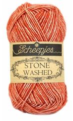 Scheepjes Stone Washed - 816 coral - Katoen Garen, Hobby en Vrije tijd, Breien en Haken, Ophalen of Verzenden, Nieuw