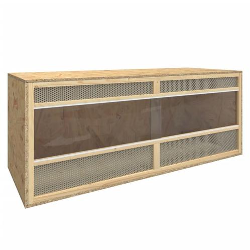 vidaXL Terrarium 120x50x50 cm bewerkt hout, Dieren en Toebehoren, Knaagdieren en Konijnen | Hokken en Kooien, Nieuw, Verzenden