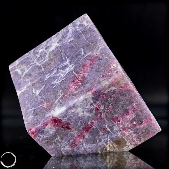 Natuurlijke lepidoliet-rubelliet massieve kubus uit, Antiek en Kunst, Curiosa en Brocante