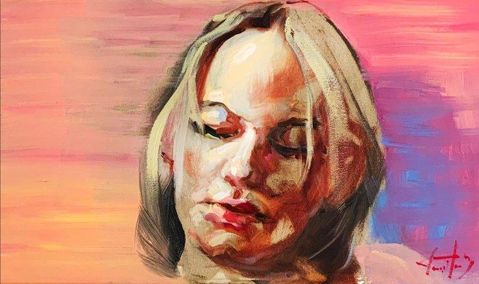 Jurij Frey - Model, Paris, Antiek en Kunst, Kunst | Schilderijen | Modern