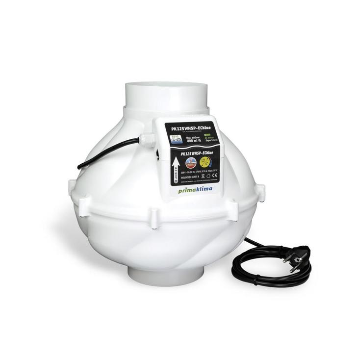 PrimaKlima Whisperblower ECBlue - Ø125mm - 0 tot 800 m³/u -, Doe-het-zelf en Verbouw, Ventilatie en Afzuiging, Nieuw, Ophalen of Verzenden