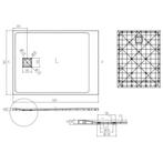 Douchebak AquaSplash Naxos SMC 120x90 cm Stone-look Mat, Ophalen of Verzenden, Nieuw