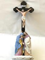 Kruis - Antieke Calavarie scène __ Christus aan het kruis,, Antiek en Kunst