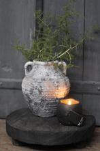 Kruik Raw greywash 16 cm, Huis en Inrichting, Woonaccessoires | Vazen, Ophalen of Verzenden, Nieuw