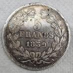 Frankrijk. Louis Philippe I. 5 Francs 1839-A, Paris (Zonder
