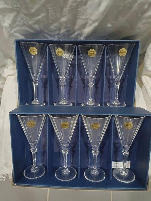 Cristal dArques - Champagneglas (8) - Kristal, Antiek en Kunst, Antiek | Meubels | Tafels