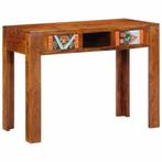 vidaXL Bureau met lade Bruin 100 x 50 x 75 cm Massief, Huis en Inrichting, Bureaus, Verzenden, Nieuw