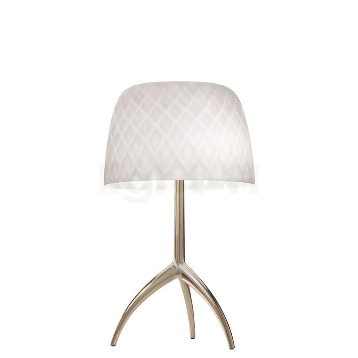 Foscarini Lumiere Tafellamp grande, champagne/geruit - met d, Huis en Inrichting, Lampen | Tafellampen, Nieuw, Verzenden