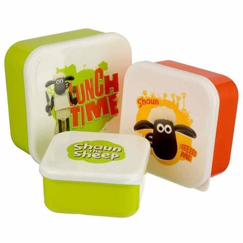 Set van 3 lunchtrommels - Shaun the Sheep NIEUW, Huis en Inrichting, Keuken | Keukenbenodigdheden, Nieuw, Ophalen of Verzenden