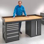 Datona Werkbank PRO eiken - 6 lades en opbergkast - 200 cm -, Doe-het-zelf en Verbouw, Ophalen of Verzenden, Nieuw