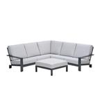 Garden Impressions Coba loungeset 4-delig donker grijs -, Verzenden, Nieuw