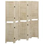 Kamerscherm Paulownia 5 Panelen 175cm | Retourdeal | 40%..., Huis en Inrichting, Ophalen of Verzenden, Nieuw