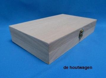penselenkist - houten penselen kist 27 x 16 x 5 cm. beschikbaar voor biedingen