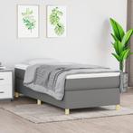 vidaXL Boxspring bed 90x200 cm stof donkergrijs, Huis en Inrichting, Slaapkamer | Bedden, 90 cm, Eenpersoons, Verzenden, Nieuw
