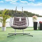 Dubbele hangstoel Skense met standaard grijs 198x156x98 cm [, Verzenden, Nieuw