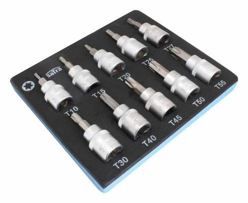 Torxdoppen Set - 10 Delig - Torxdop Met Foam Inlay - 3/8 -, Doe-het-zelf en Verbouw, Gereedschap | Handgereedschap, Nieuw, Ophalen of Verzenden