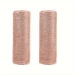 Deco mesh metallic roségoud voor kransen en inpakken, Hobby en Vrije tijd, Knutselen, Ophalen of Verzenden, Nieuw