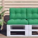 vidaXL Palletkussens 2 st stof groen, Huis en Inrichting, Woonaccessoires | Kussens, Verzenden, Nieuw, Groen
