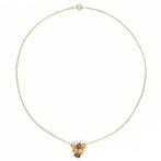 Ketting met hanger - 18 karaat Geel goud - Amethist, Citrien