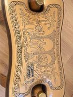 Kruk - Hout, Leder, Messing - Kamelen zadel kruk Egypte