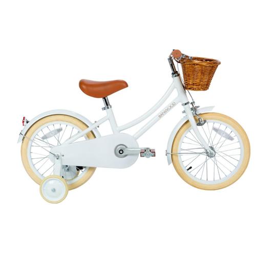 Kinderfiets 16 inch wit met mand, zijwieltjes en verstelb..., Fietsen en Brommers, Fietsen | Kinderfietsjes, Nieuw, Ophalen of Verzenden