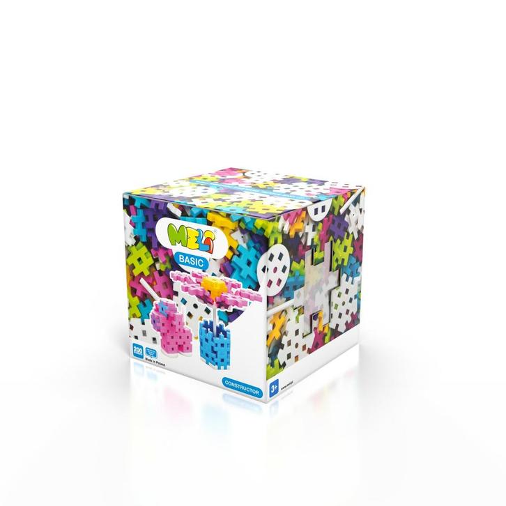 Meli - 50060 - Basic Constructor pink 200 (kinder bouwsets), Kinderen en Baby's, Speelgoed | Bouwstenen, Nieuw, Verzenden
