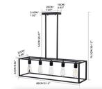 Industriële 5-lichts Plafondlamp – Vintage Zwart van Ijzer, Huis en Inrichting, Lampen | Hanglampen, Verzenden, Nieuw