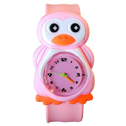 Fako® - Kinderhorloge - Slap On Mini - Pinguïn - Roze, Sieraden, Tassen en Uiterlijk, Horloges | Kinderen, Verzenden