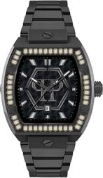 Philipp Plein PWPUA1125 Hexagon Phantom horloge, Sieraden, Tassen en Uiterlijk, Overige merken, Staal, Staal, Verzenden