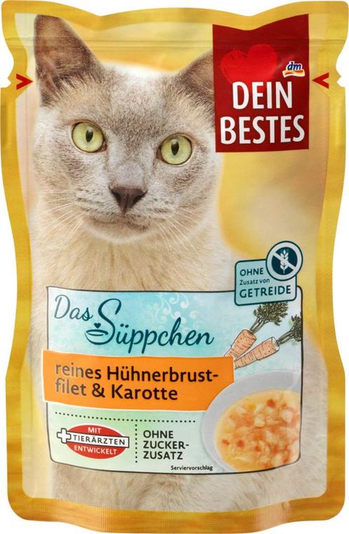 Dein Bestes Natvoer, soep met kipfilet en wortel, 40g, Dieren en Toebehoren, Dierenvoeding, Verzenden
