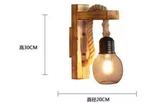 Retro Wandlamp Hout & IJzer – Industrieel Vintage Design, Huis en Inrichting, Lampen | Wandlampen, Verzenden, Nieuw