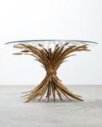Salontafel - Glas, Goud, Metaal - Gebonden tarwebundel,, Antiek en Kunst
