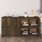 vidaXL Dressoirs 2 st 70x41x75 cm bewerkt hout gerookt, Verzenden, Nieuw, 50 tot 100 cm, 25 tot 50 cm