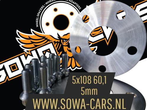 Spacers 5mm Renault Clio Sport Megane 5x108 60,1, Auto diversen, Tuning en Styling, Ophalen of Verzenden