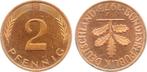 Duitsland Fehlpraegung 2 Pfennig 1975 G Stempeldrehung 17..., Postzegels en Munten, Munten | Europa | Niet-Euromunten, Verzenden