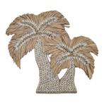 Wanddecoratie schelpen palmbomen 34x36x1cm, Tuin en Terras, Verzenden, Nieuw