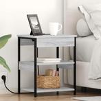vidaXL Bedside kasten 2 pcs Grijs sonoma 41 x 31 x 51 cm, Minder dan 45 cm, Verzenden, Nieuw, Minder dan 55 cm