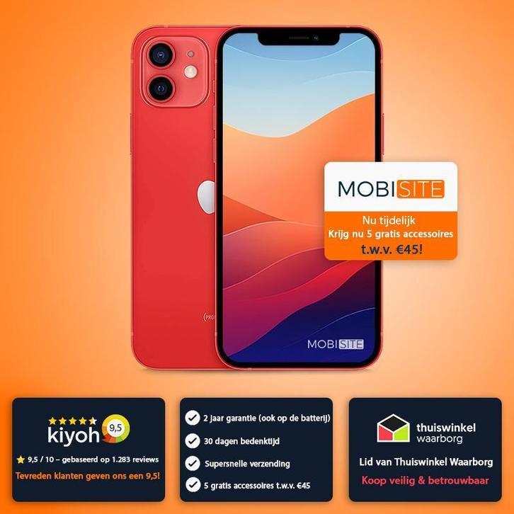 iPhone 12 mini 64 GB | 4 Gratis Accessoires – Accu tot 100%, Telecommunicatie, Mobiele telefoons | Apple iPhone, Zonder abonnement