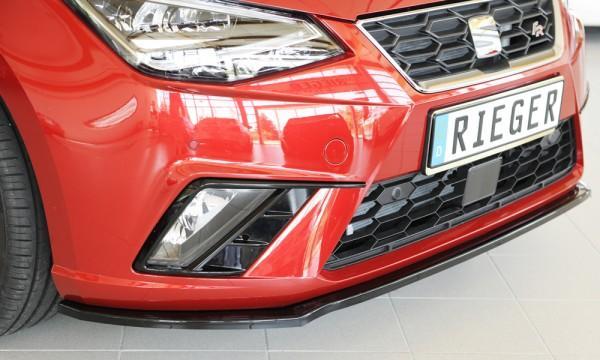 Voorspoiler Seat Ibiza (FR) KJ 2017-... Zwart Glans Rieger, Auto-onderdelen, Carrosserie en Plaatwerk, Ophalen of Verzenden